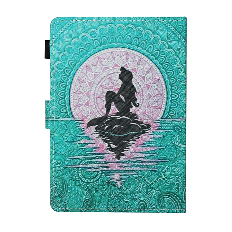 For 10 inch Universal Tablet PC Colored Drawing Pattern Horizontal Flip Leather Case with Holder & Card Slots(Mermaid) - 10 - 11 inch by PMC TechLife | Online Shopping South Africa | PMC TechLife | Buy Now Pay Later Mobicred