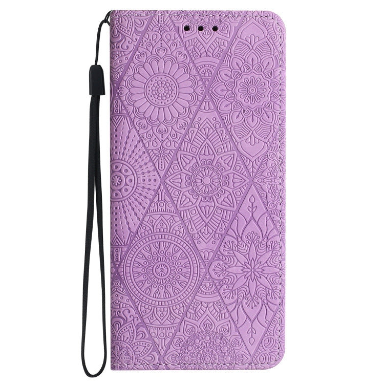 For Xiaomi Poco X4 Pro 5G Ethnic Embossed Adsorption Leather Phone Case(Purple) - Xiaomi Cases by PMC TechLife | Online Shopping South Africa | PMC TechLife | Buy Now Pay Later Mobicred