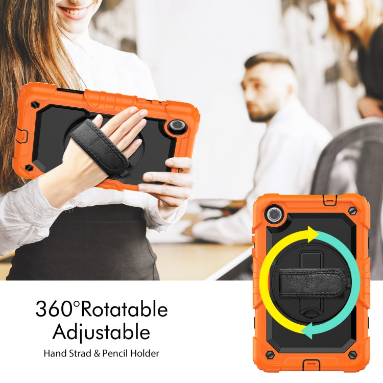 For Lenovo Tab M8 4th Gen Silicone Hybrid PC Tablet Case with Shoulder Strap(Orange) - Lenovo by PMC TechLife | Online Shopping South Africa | PMC TechLife | Buy Now Pay Later Mobicred