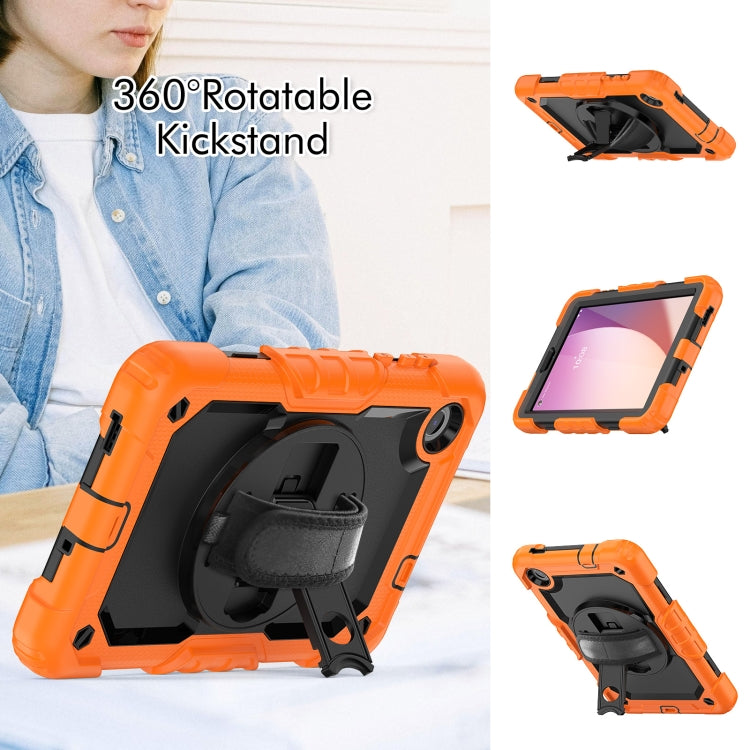 For Lenovo Tab M8 4th Gen Silicone Hybrid PC Tablet Case with Shoulder Strap(Orange) - Lenovo by PMC TechLife | Online Shopping South Africa | PMC TechLife | Buy Now Pay Later Mobicred