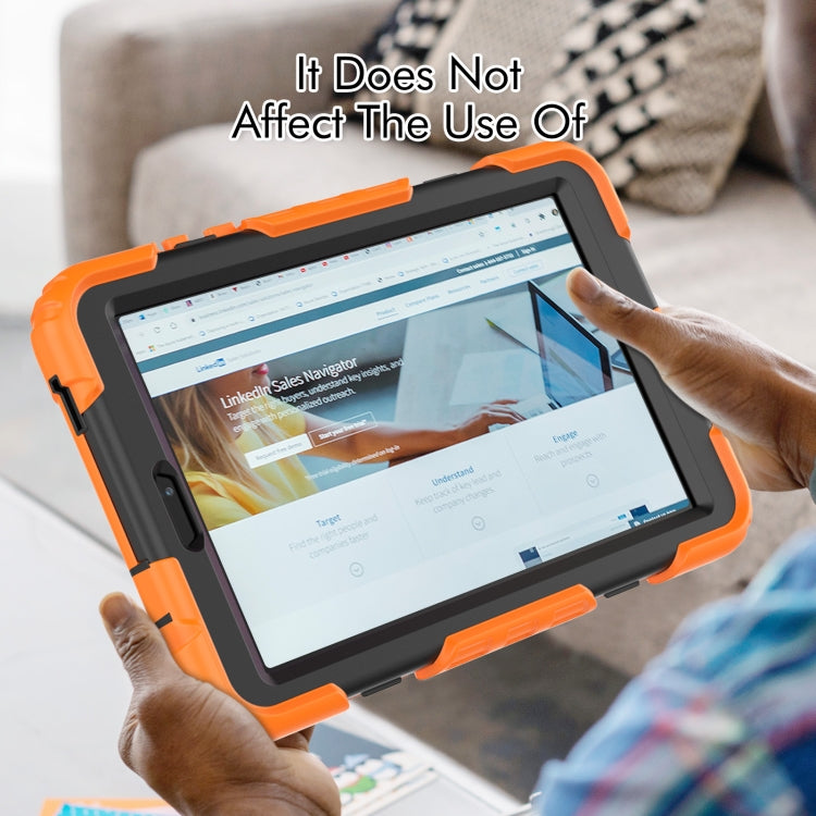For Lenovo Tab M8 4th Gen Silicone Hybrid PC Tablet Case with Shoulder Strap(Orange) - Lenovo by PMC TechLife | Online Shopping South Africa | PMC TechLife | Buy Now Pay Later Mobicred
