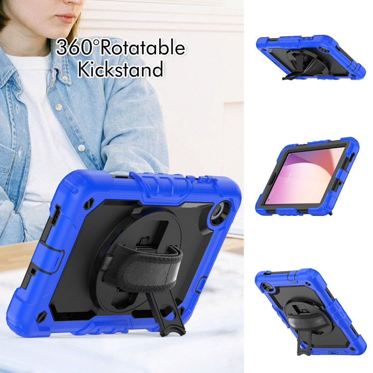 For Lenovo Tab M8 4th Gen Silicone Hybrid PC Tablet Case with Shoulder Strap(Blue) - Lenovo by PMC TechLife | Online Shopping South Africa | PMC TechLife | Buy Now Pay Later Mobicred