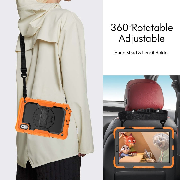 For Lenovo Tab M9 Silicone Hybrid PC Tablet Case with Shoulder Strap(Orange) - Lenovo by PMC TechLife | Online Shopping South Africa | PMC TechLife | Buy Now Pay Later Mobicred