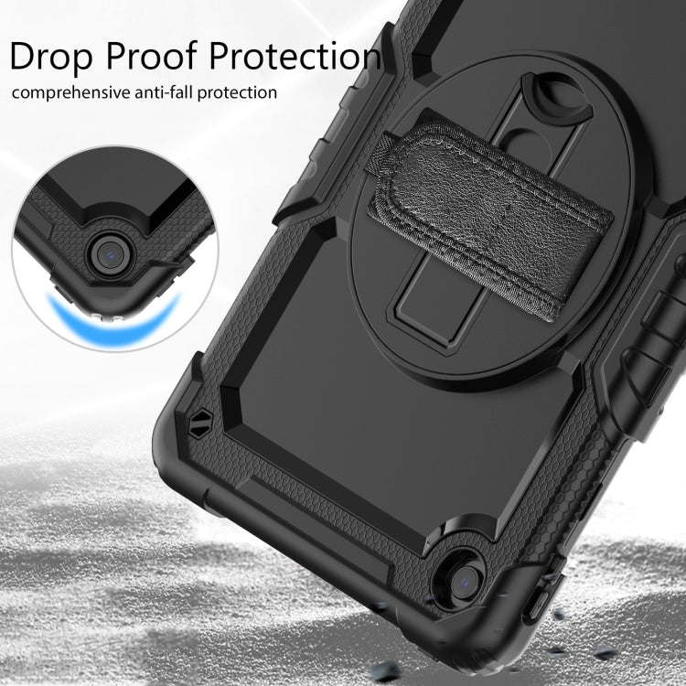 For Lenovo Tab M10 Plus 10.6 Gen 3rd Silicone Hybrid PC Tablet Case with Shoulder Strap(Black) - free shipping - PMC TechLife - Order now!
