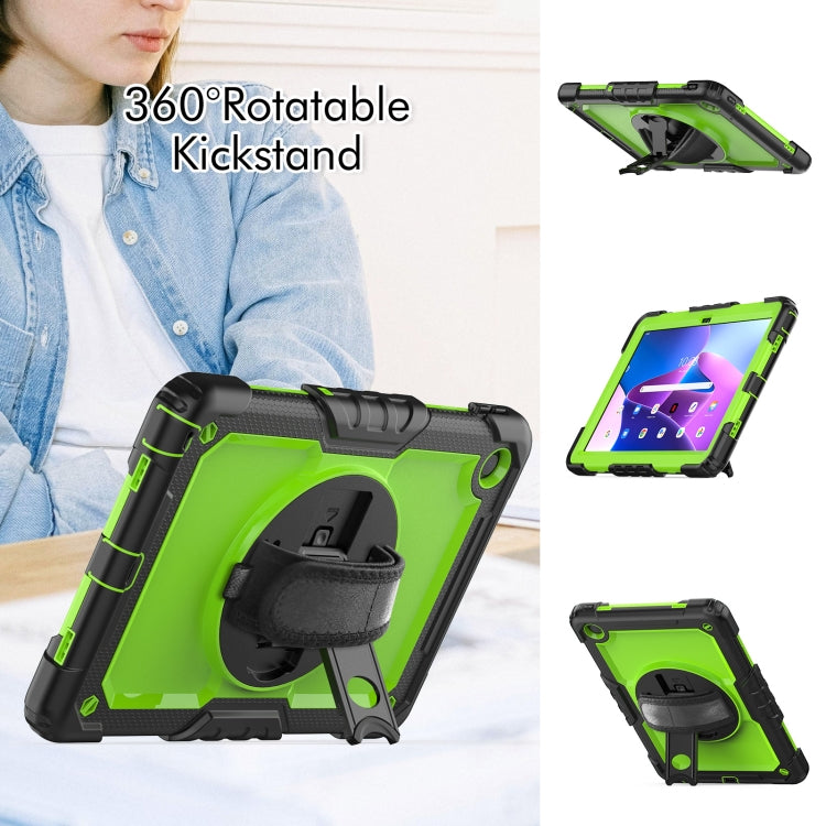 For Lenovo Tab M10 Plus 10.6 Gen 3rd Silicone Hybrid PC Tablet Case with Shoulder Strap(Yellow Green PC) - Lenovo by PMC TechLife | Online Shopping South Africa | PMC TechLife | Buy Now Pay Later Mobicred