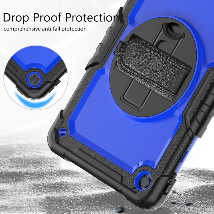 For Lenovo Tab M10 Plus 10.6 Gen 3rd Silicone Hybrid PC Tablet Case with Shoulder Strap(Blue PC) - Lenovo by PMC TechLife | Online Shopping South Africa | PMC TechLife | Buy Now Pay Later Mobicred