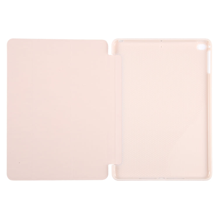 For iPad 9.7 2018 & 2017 / Air / Air2 GEBEI 3-folding Holder Shockproof Flip Leather Tablet Case(Pink) - free shipping - PMc TechLife - Order now!