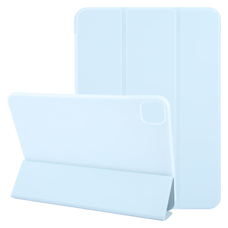 For iPad Air 11 2025 / 2024 GEBEI 3-folding Holder Shockproof Flip Leather Tablet Case(Sky Blue) - iPad Air 11 2025 / 2024 Cases by GEBEI | Online Shopping South Africa | PMC TechLife | Buy Now Pay Later Mobicred