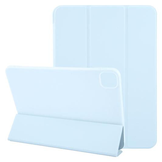 For iPad Air 11 2024 GEBEI 3-folding Holder Shockproof Flip Leather Tablet Case(Sky Blue) - iPad Air 11 2024 Cases by GEBEI | Online Shopping South Africa | PMC Jewellery | Buy Now Pay Later Mobicred