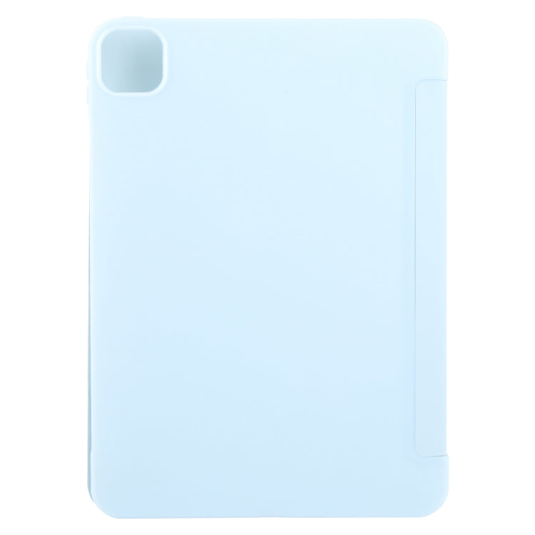 For iPad Air 11 2025 / 2024 GEBEI 3-folding Holder Shockproof Flip Leather Tablet Case(Sky Blue) - iPad Air 11 2025 / 2024 Cases by GEBEI | Online Shopping South Africa | PMC TechLife | Buy Now Pay Later Mobicred