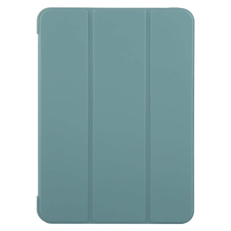 For iPad Air 13 2025 / 2024 GEBEI 3-folding Holder Shockproof Flip Leather Tablet Case(Dark Green) - iPad Air 13 2025 / 2024 Cases by GEBEI | Online Shopping South Africa | PMC TechLife | Buy Now Pay Later Mobicred