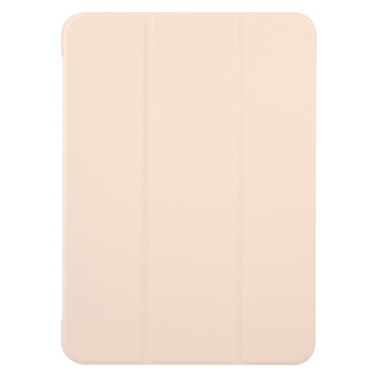 For iPad Air 13 2024 GEBEI 3-folding Holder Shockproof Flip Leather Tablet Case(Pink) - iPad Air 13 2024 Cases by GEBEI | Online Shopping South Africa | PMC TechLife | Buy Now Pay Later Mobicred