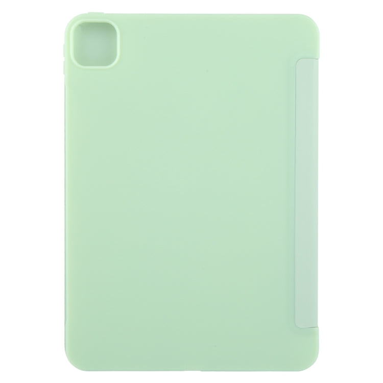 For iPad Air 13 2025 / 2024 GEBEI 3-folding Holder Shockproof Flip Leather Tablet Case(Green) - iPad Air 13 2025 / 2024 Cases by GEBEI | Online Shopping South Africa | PMC TechLife | Buy Now Pay Later Mobicred