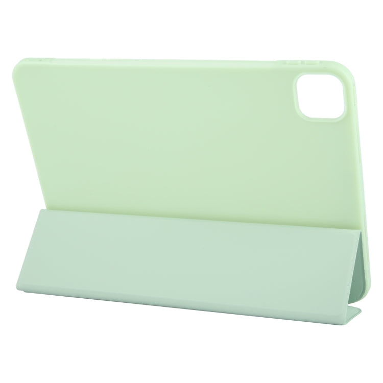 For iPad Air 13 2025 / 2024 GEBEI 3-folding Holder Shockproof Flip Leather Tablet Case(Green) - iPad Air 13 2025 / 2024 Cases by GEBEI | Online Shopping South Africa | PMC TechLife | Buy Now Pay Later Mobicred