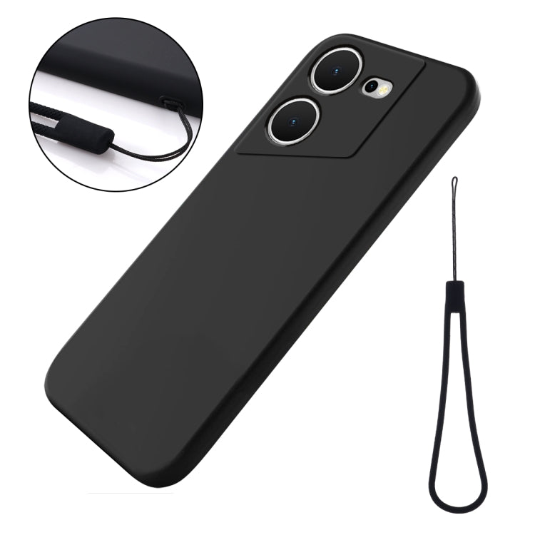 For Tecno Pova 5 Pure Color Liquid Silicone Shockproof Phone Case(Black) - Tecno Cases by PMC TechLife | Online Shopping South Africa | PMC TechLife | Buy Now Pay Later Mobicred