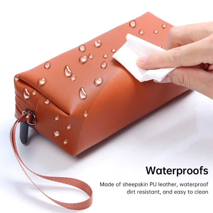 Waterproof PU Leather Laptop Accessory Bag(Dark Green) - Other by PMC TechLife | Online Shopping South Africa | PMC TechLife | Buy Now Pay Later Mobicred