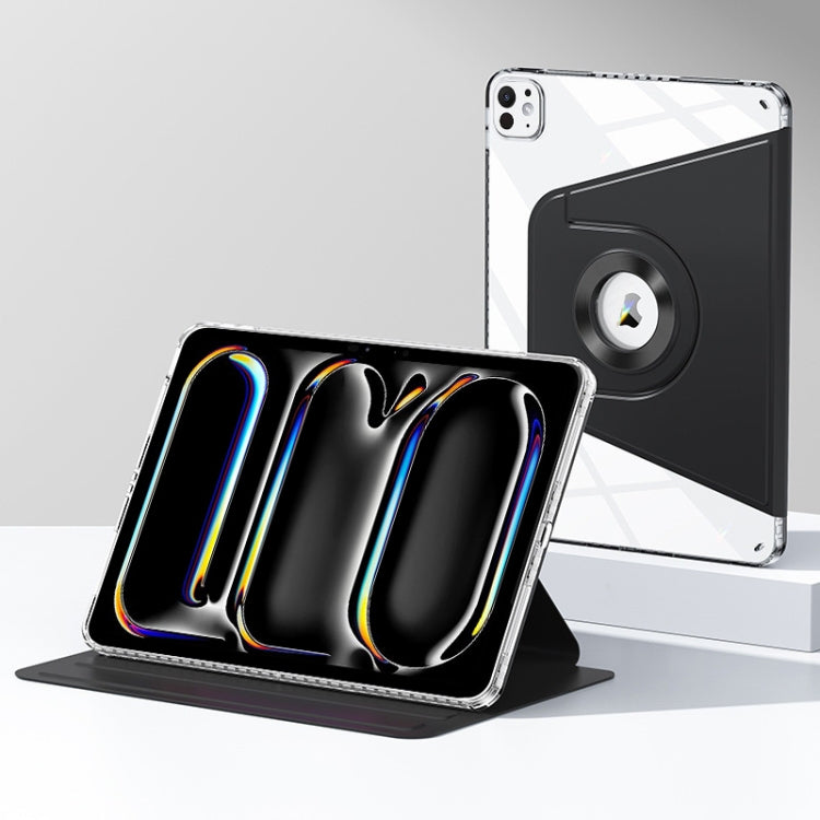 For iPad Pro 11 2024 Magnetic Split Leather Smart Tablet Case(Black) - iPad Pro 11 2024 Cases by PMC TechLife | Online Shopping South Africa | PMC TechLife | Buy Now Pay Later Mobicred