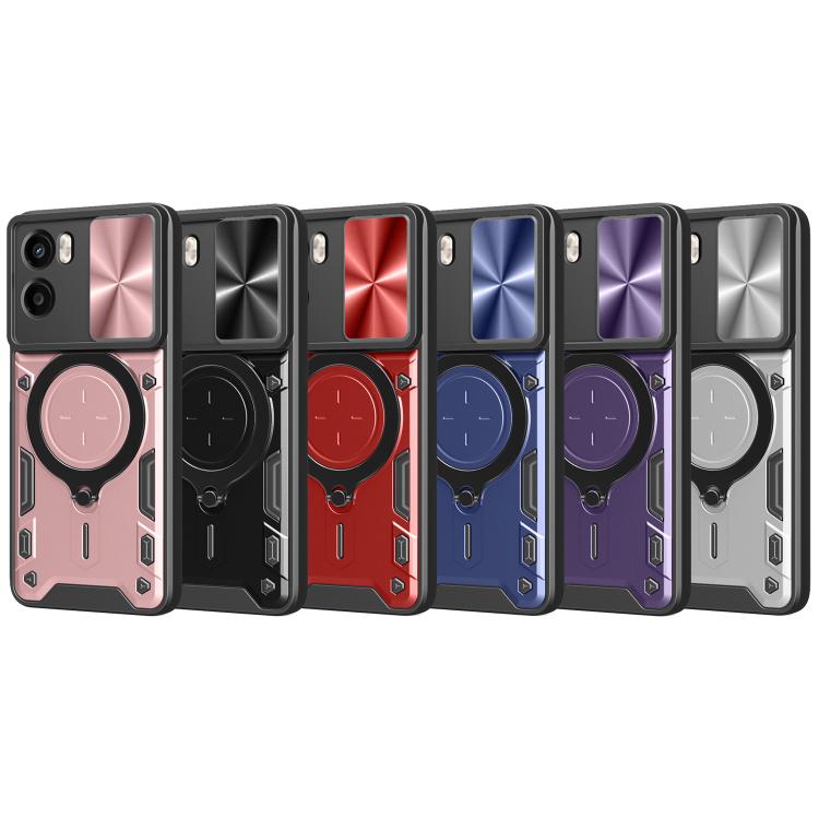 For Motorola Moto G05 CD Texture Sliding Camshield Magnetic Holder Phone Case(Pink) - free shipping - PMC TechLife - Order now!