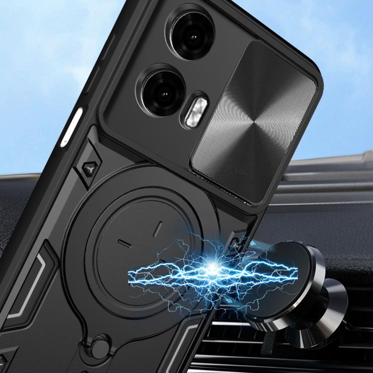 For Motorola Moto G24 Power CD Texture Sliding Camshield Magnetic Holder Phone Case(Blue) - free shipping - PMC TechLife - Order now!