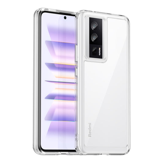 For Xiaomi Poco F5 Pro Colorful Series Acrylic Hybrid TPU Phone Case(Transparent) - Xiaomi Cases by PMC Jewellery | Online Shopping South Africa | PMC Jewellery | Buy Now Pay Later Mobicred