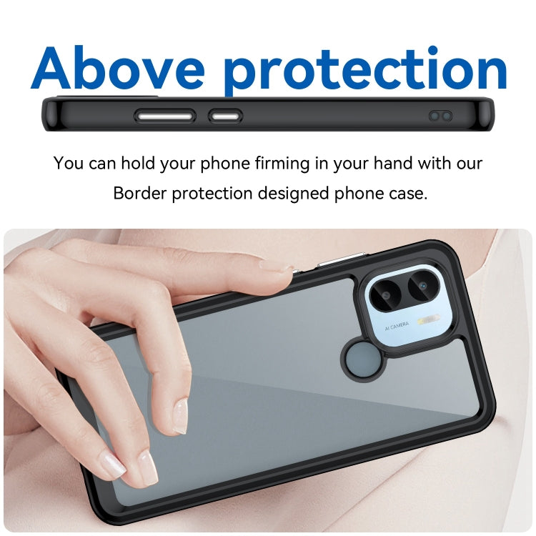 For Xiaomi Poco C50 Colorful Series Acrylic Hybrid TPU Phone Case(Black) - Xiaomi Cases by PMC TechLife | Online Shopping South Africa | PMC TechLife | Buy Now Pay Later Mobicred