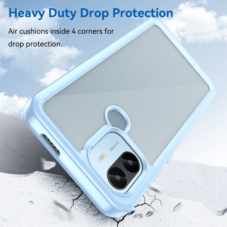 For Xiaomi Poco C51 Colorful Series Acrylic Hybrid TPU Phone Case(Blue) - Xiaomi Cases by PMC TechLife | Online Shopping South Africa | PMC TechLife | Buy Now Pay Later Mobicred