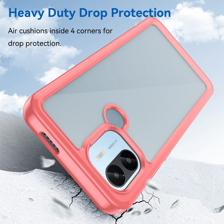 For Xiaomi Poco C51 Colorful Series Acrylic Hybrid TPU Phone Case(Red) - Xiaomi Cases by PMC TechLife | Online Shopping South Africa | PMC TechLife | Buy Now Pay Later Mobicred
