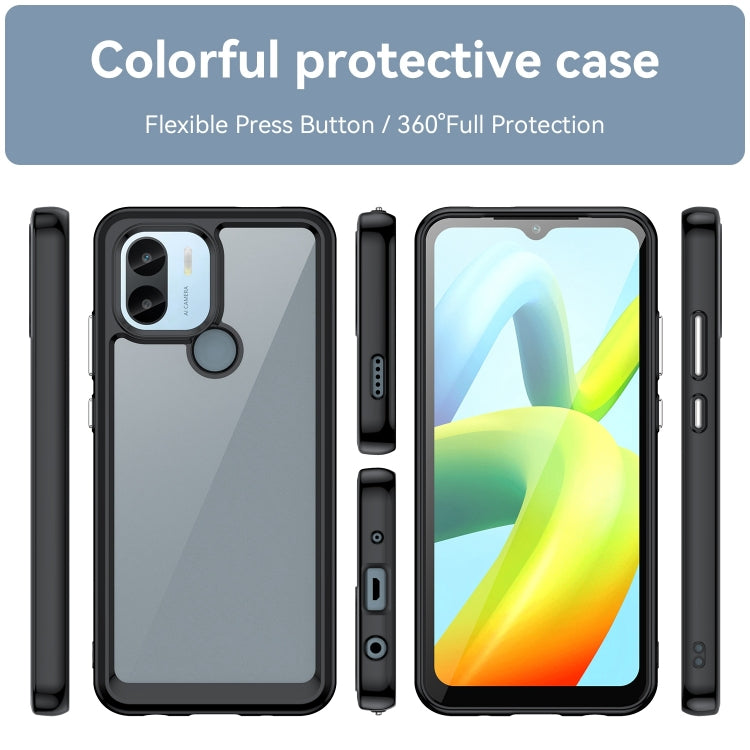 For Xiaomi Poco C51 Colorful Series Acrylic Hybrid TPU Phone Case(Black) - free shipping - PMC TechLife - Order now!