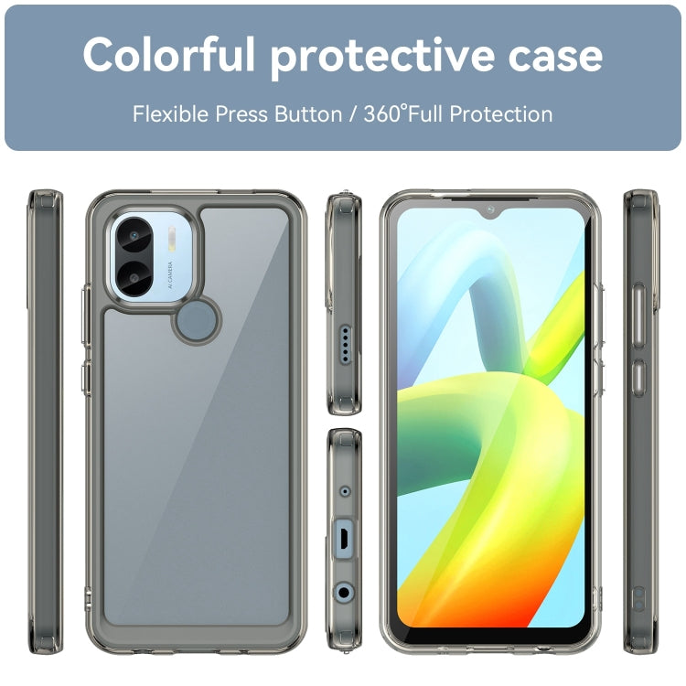 For Xiaomi Redmi A2+ Colorful Series Acrylic Hybrid TPU Phone Case(Transparent Grey) - Xiaomi Cases by PMC Jewellery | Online Shopping South Africa | PMC Jewellery | Buy Now Pay Later Mobicred