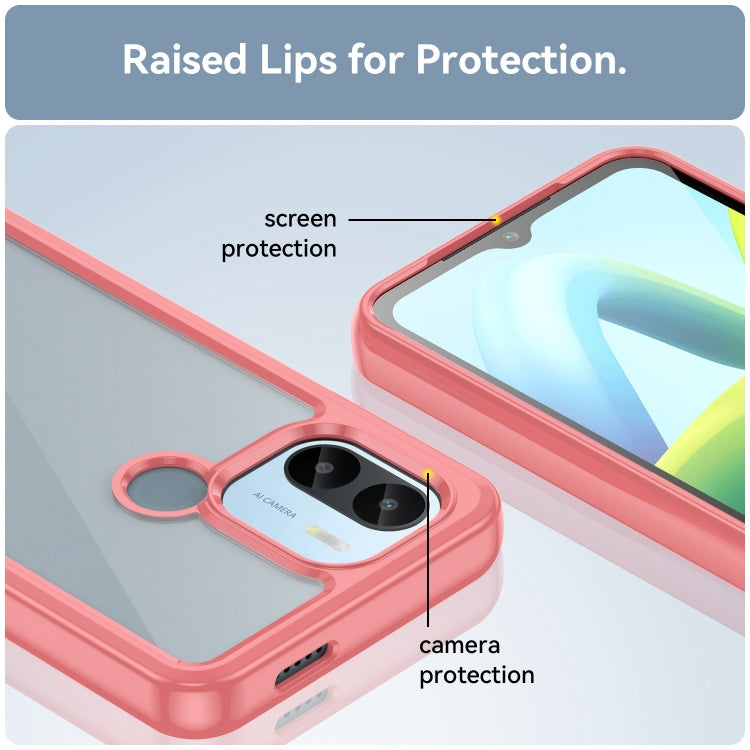 For Xiaomi Redmi A2+ Colorful Series Acrylic Hybrid TPU Phone Case(Red) - Xiaomi Cases by PMC TechLife | Online Shopping South Africa | PMC TechLife | Buy Now Pay Later Mobicred