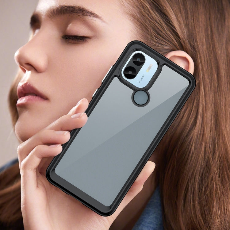 For Xiaomi Redmi A2+ Colorful Series Acrylic Hybrid TPU Phone Case(Black) - Xiaomi Cases by PMC TechLife | Online Shopping South Africa | PMC TechLife | Buy Now Pay Later Mobicred