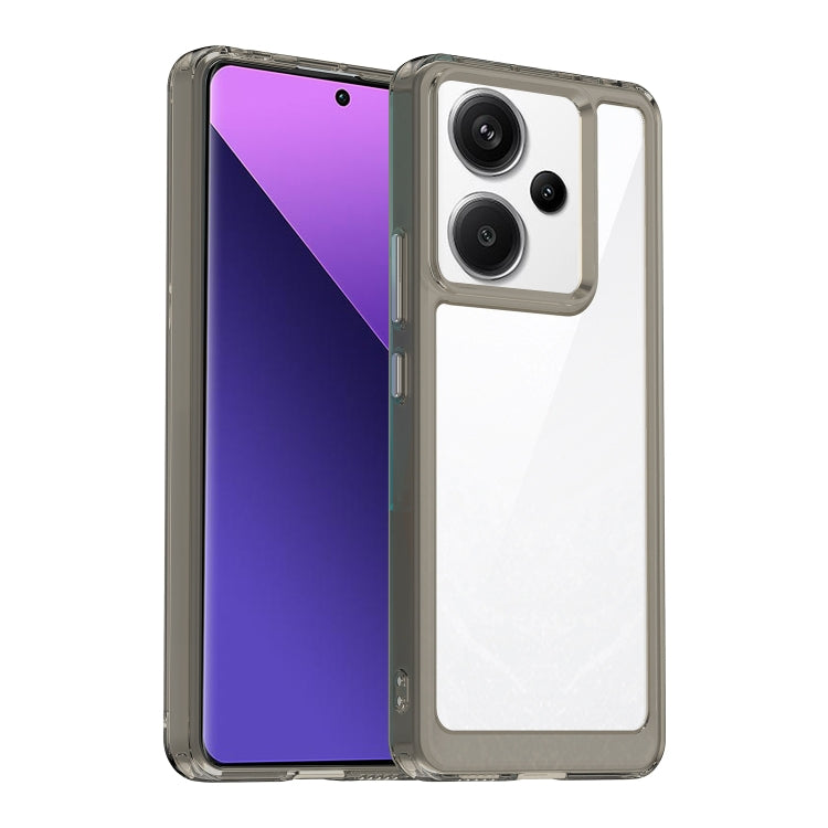 For Xiaomi Redmi Note 13 Pro+ Colorful Series Acrylic Hybrid TPU Phone Case(Transparent Grey) - Note 13 Pro+ Cases by PMC Jewellery | Online Shopping South Africa | PMC Jewellery | Buy Now Pay Later Mobicred