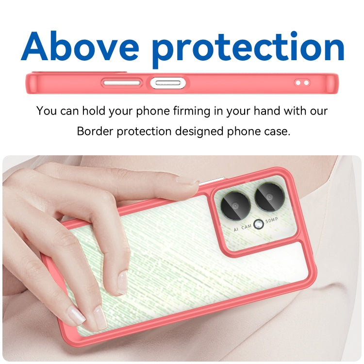 For Xiaomi Poco C65 Colorful Series Acrylic Hybrid TPU Phone Case(Red) - Xiaomi Cases by PMC TechLife | Online Shopping South Africa | PMC TechLife | Buy Now Pay Later Mobicred