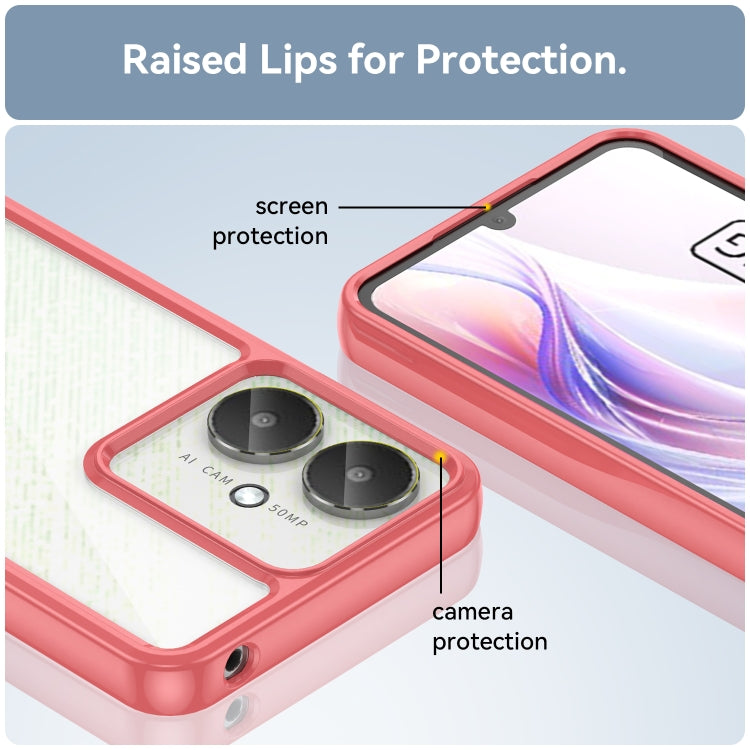 For Xiaomi Poco C65 Colorful Series Acrylic Hybrid TPU Phone Case(Red) - Xiaomi Cases by PMC TechLife | Online Shopping South Africa | PMC TechLife | Buy Now Pay Later Mobicred