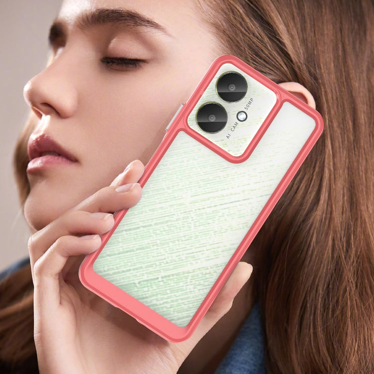 For Xiaomi Poco C65 Colorful Series Acrylic Hybrid TPU Phone Case(Red) - Xiaomi Cases by PMC TechLife | Online Shopping South Africa | PMC TechLife | Buy Now Pay Later Mobicred