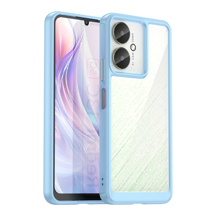 For Xiaomi Poco M6 Colorful Series Acrylic Hybrid TPU Phone Case(Blue) - Xiaomi Cases by PMC TechLife | Online Shopping South Africa | PMC TechLife | Buy Now Pay Later Mobicred