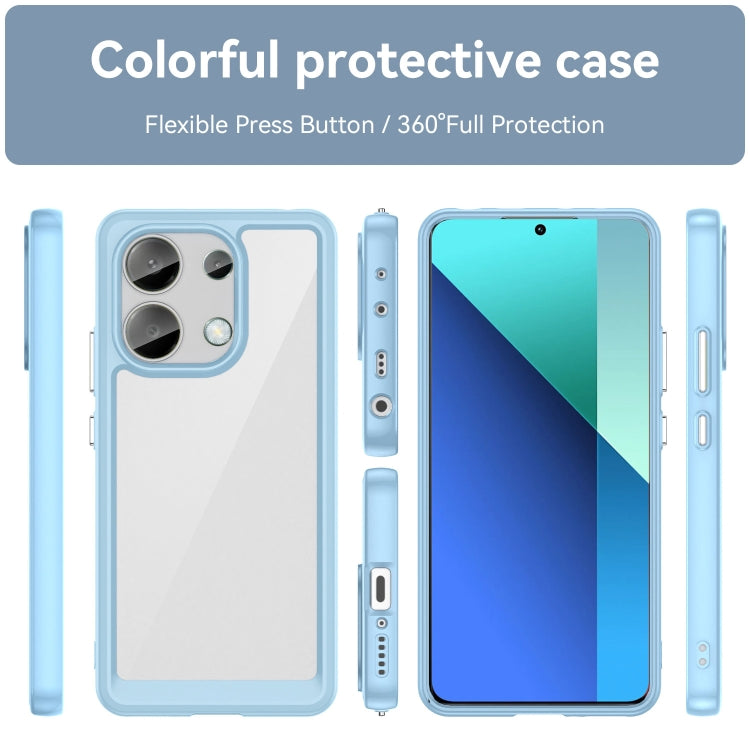 For Xiaomi Redmi Note 13 4G Global Colorful Series Acrylic Hybrid TPU Phone Case(Blue) - Note 13 Cases by PMC Jewellery | Online Shopping South Africa | PMC Jewellery | Buy Now Pay Later Mobicred