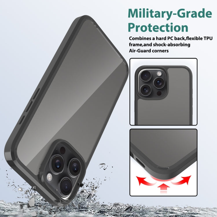 For iPhone 16 Pro Max Scratchproof Acrylic TPU Phone Case(Black) - iPhone 16 Pro Max Cases by PMC TechLife | Online Shopping South Africa | PMC TechLife | Buy Now Pay Later Mobicred