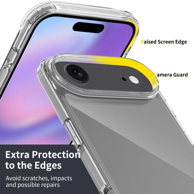 For iPhone 17 Air Scratchproof Acrylic TPU Phone Case(Black) - free shipping - PMc TechLife - Order now!