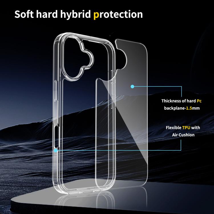 For iPhone 17 Scratchproof Acrylic TPU Phone Case(Black) - free shipping - PMc TechLife - Order now!