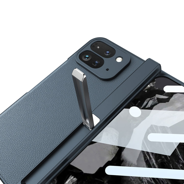 For Google Pixel 9 Pro Fold GKK Integrated Fold Hinge Leather Phone Case with Holder(Black) - free shipping - PMC Jewellery - Order now!
