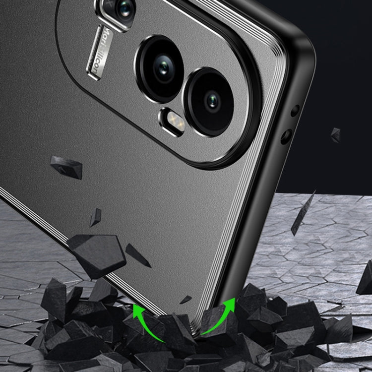 For OPPO Reno10 Pro+ Frosted Metal Phone Case(Blue) - OPPO Cases by PMC TechLife | Online Shopping South Africa | PMC TechLife