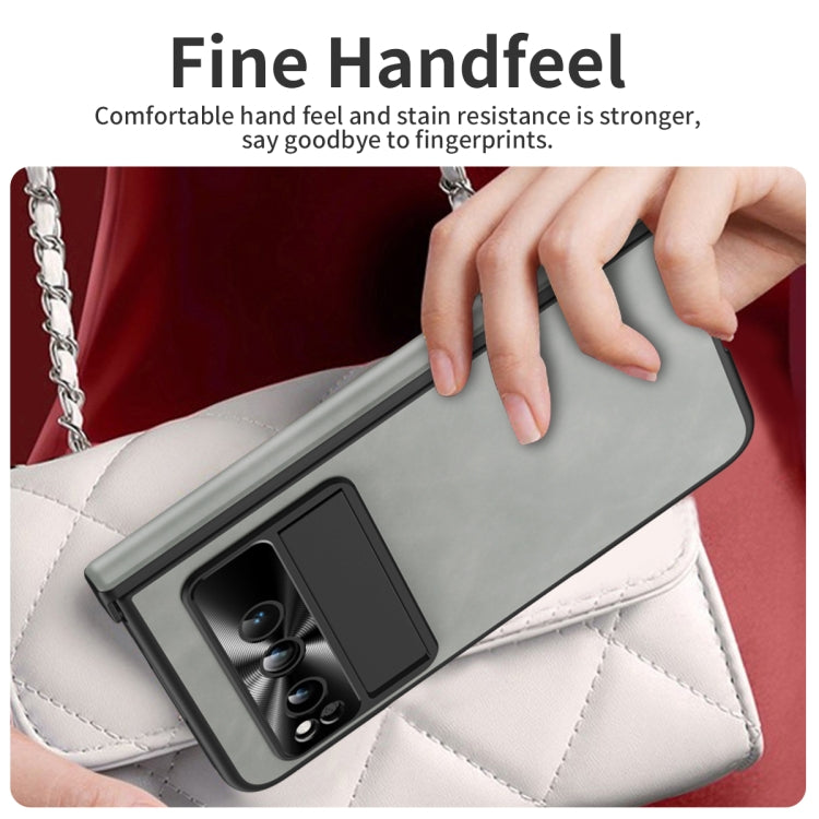 For Google Pixel Fold Napa Texture All-inclusive Phone Case(White) - Google Cases by PMC TechLife | Online Shopping South Africa | PMC TechLife | Buy Now Pay Later Mobicred