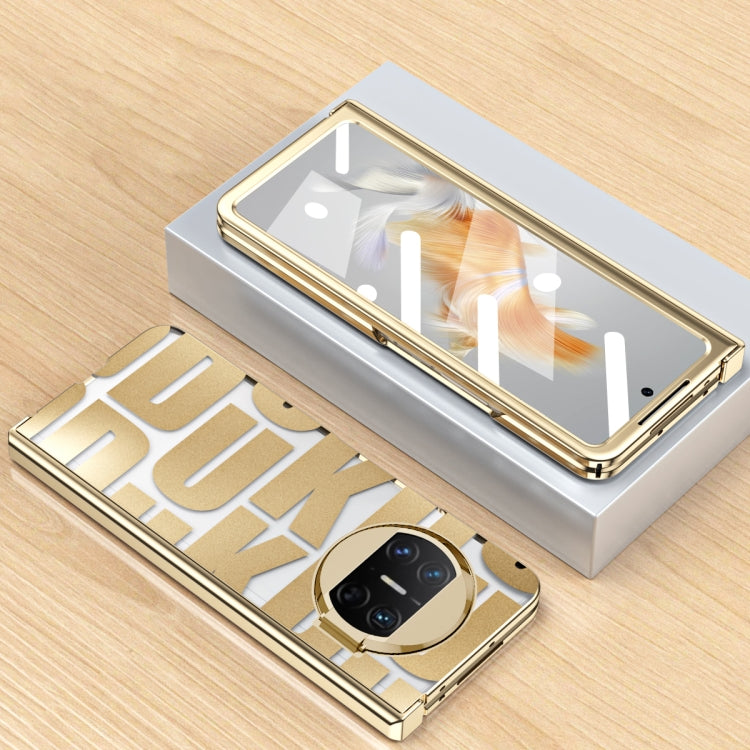 For Huawei Mate X3 Integrated Electroplating Folding Phone Case with Hinge(Tyrant Gold) - Huawei Cases by PMC TechLife | Online Shopping South Africa | PMC TechLife | Buy Now Pay Later Mobicred