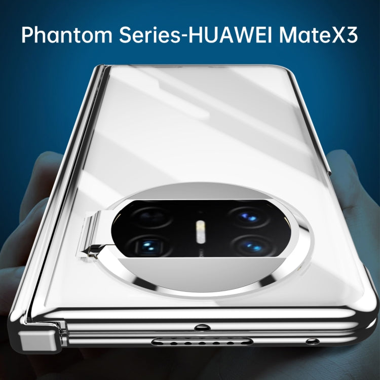 For Huawei Mate X3 Electroplating PC Folding Phone Case with Hinge(Transparent) - Huawei Cases by PMC TechLife | Online Shopping South Africa | PMC TechLife | Buy Now Pay Later Mobicred
