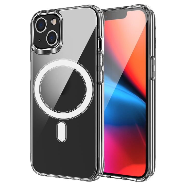 For iPhone 15 Plus MagSafe Magnetic Four Corner Airbags Phone Case(Transparent) - iPhone 15 Plus Cases by PMC TechLife | Online Shopping South Africa | PMC TechLife
