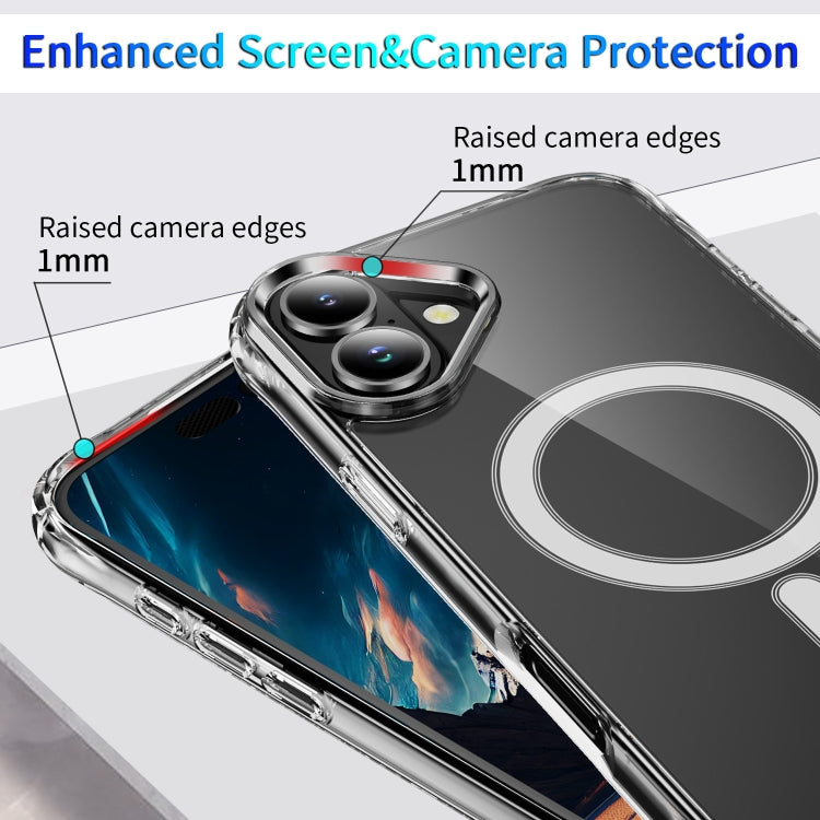 For iPhone 16 Plus Four Corner Airbags MagSafe Magnetic Phone Case(Transparent) - iPhone 16 Plus Cases by PMC TechLife | Online Shopping South Africa | PMC TechLife | Buy Now Pay Later Mobicred