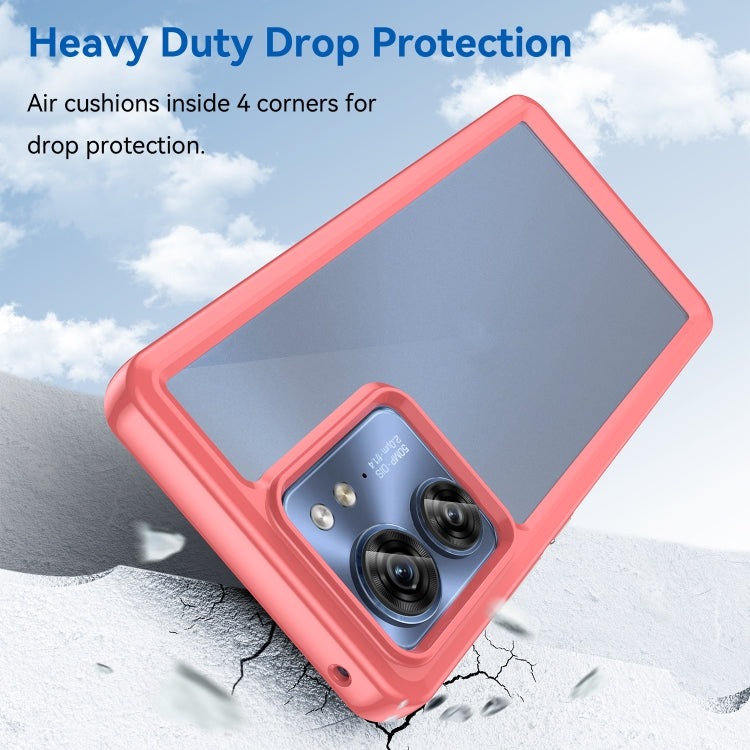For Motorola Edge 40 Colorful Series Acrylic Hybrid TPU Phone Case(Red) - Motorola Cases by PMC TechLife | Online Shopping South Africa | PMC TechLife | Buy Now Pay Later Mobicred