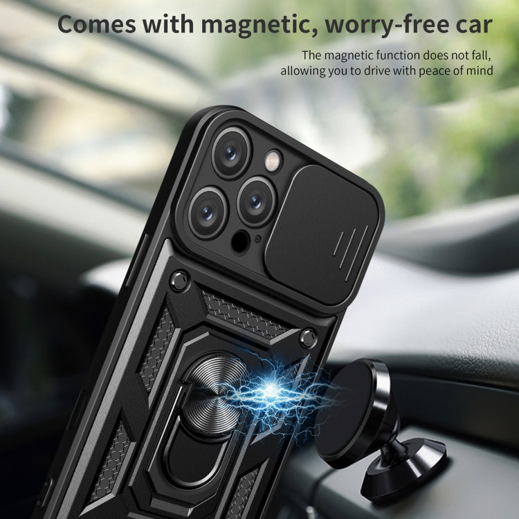 For iPhone 16 Pro Max Sliding Camera Cover Design TPU+PC Phone Case(Black) - iPhone 16 Pro Max Cases by PMC TechLife | Online Shopping South Africa | PMC TechLife | Buy Now Pay Later Mobicred