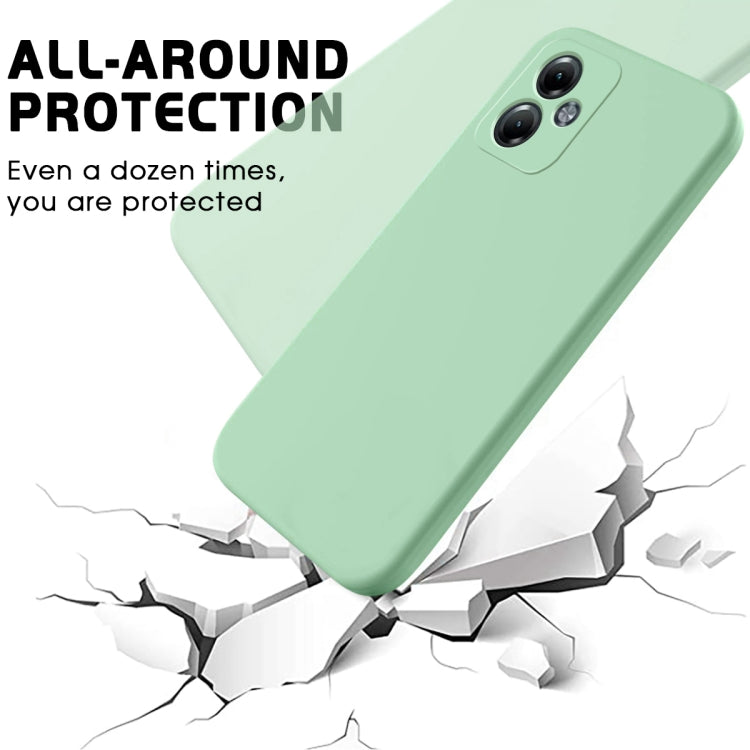 For Motorola Moto G14 Pure Color Liquid Silicone Shockproof Phone Case(Green) - Motorola Cases by PMC TechLife | Online Shopping South Africa | PMC TechLife | Buy Now Pay Later Mobicred